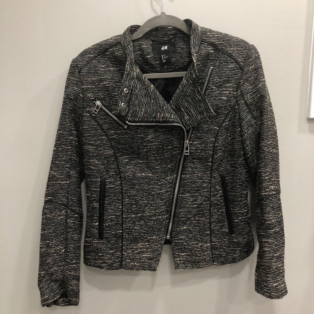 H&M Tweed Moto Jacket
